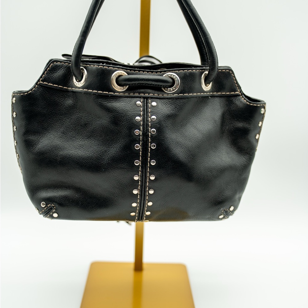 VTG Michael Kors Black Leather Top Handle Studded Mini Bag - Picture 3 of 6